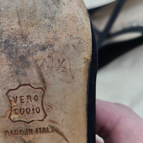 Manolo Blahnik Vintage Strappy Low Heels - Picture 8 of 8